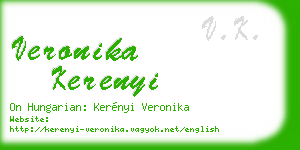 veronika kerenyi business card